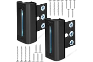 COMFYLICHI Home Security Door Reinforcement Lock, Upgraded Front Door Locks for Kids Safety Withstand 800 lbs, Child Proof Door Lock, Extra Door Lock from Inside Prevent Unauthorized Entry (2 Pack, Black)