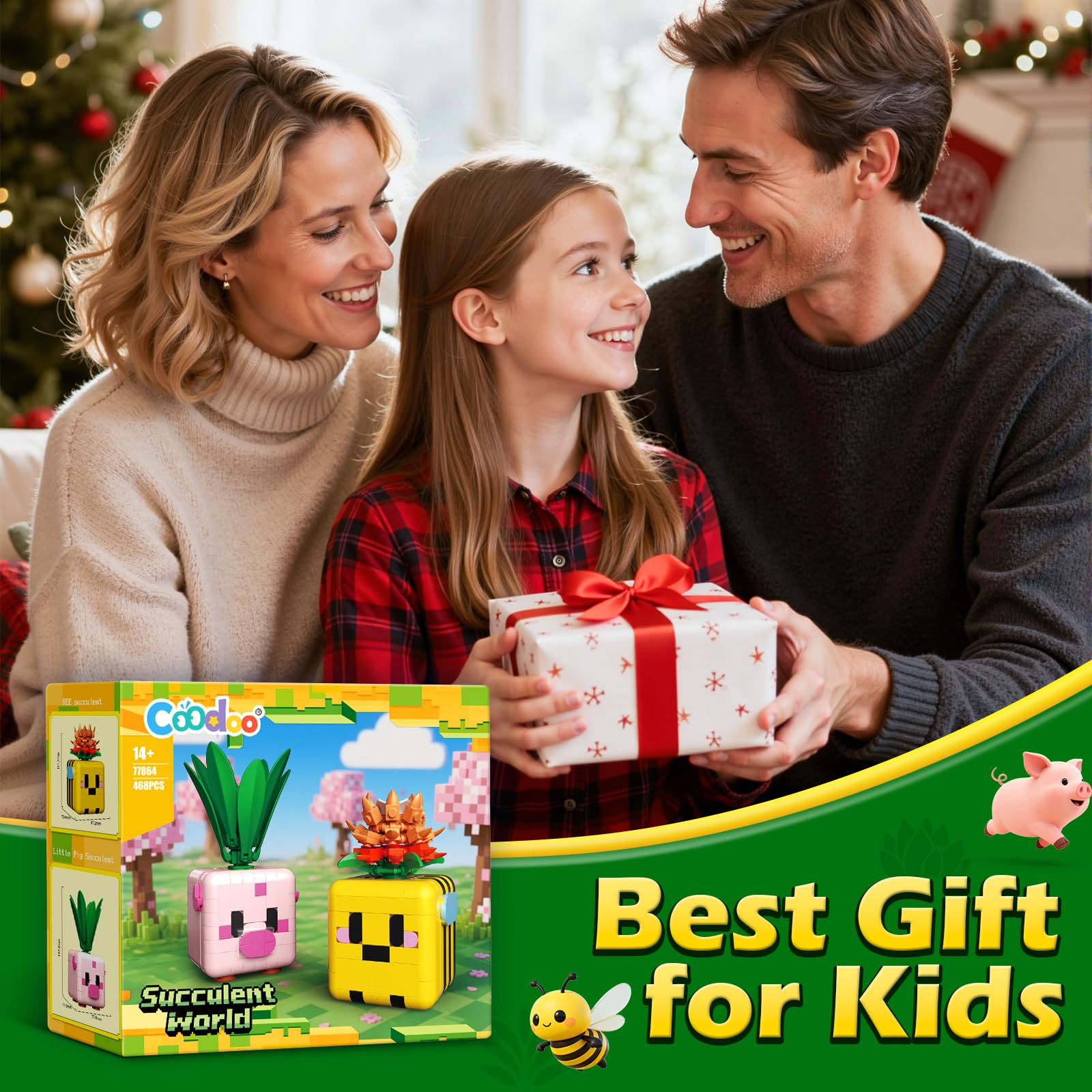 Plants Pflanzliche Botanik Bausteine - Kompatibel mit Lego Botanicals Pflanzen für Jungen & Mädchen als kreative Schreibtisch Bonsai Deko Ration, Weihnacht Geburtstags Geschenke für Mädchen 7