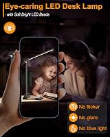 TOPPLEE Desk Lamp Rechargeable 2500mAh 5 Color Temp Dimmable USB Port view 5