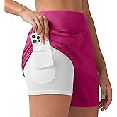 Willit Women's 5" Swim Shorts with Liner Pockets High Waisted Quick Dry Swimming Board Shorts for Women Beach UPF 50+
