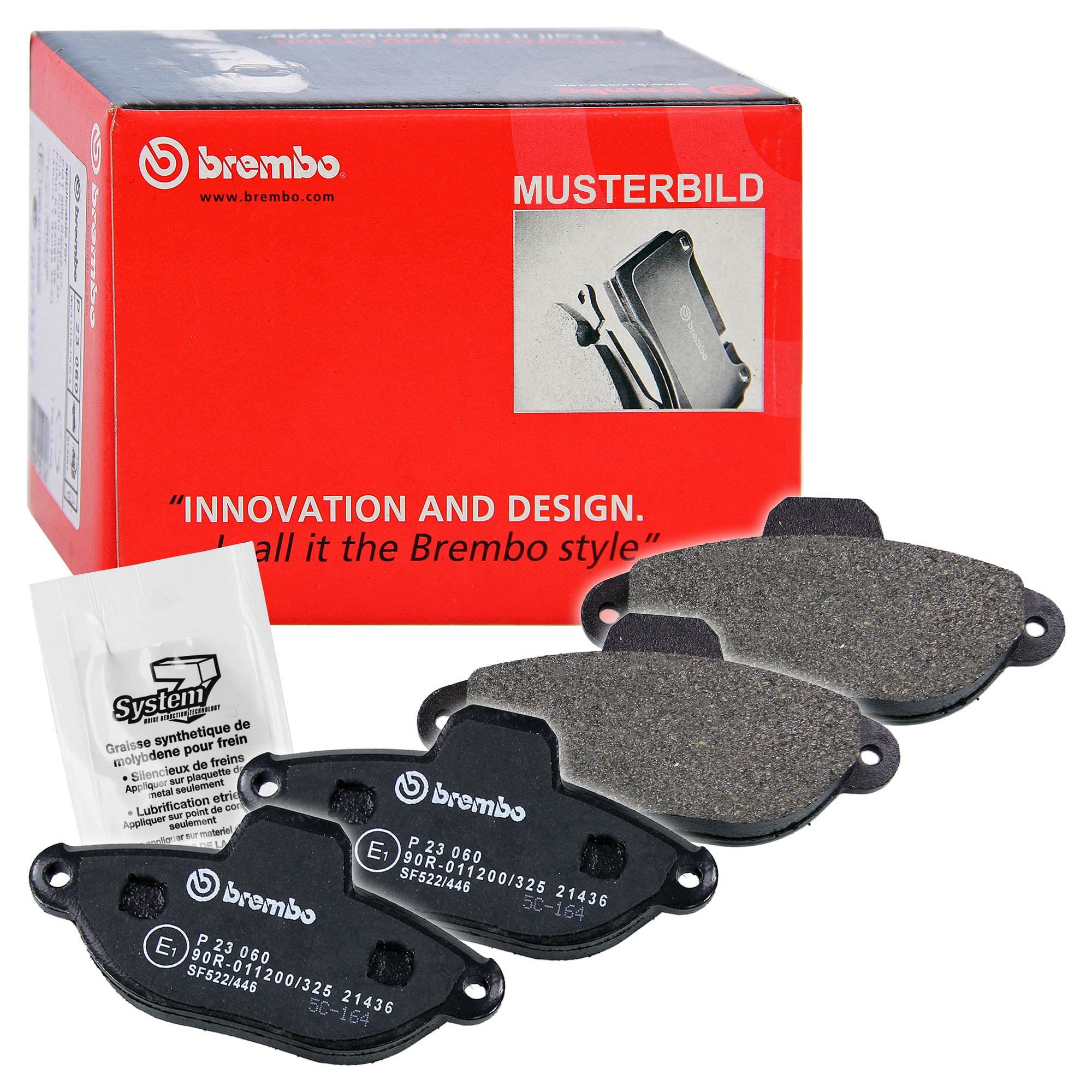 Brembo P78020 Rear Disc Brake Pad, Set of 4