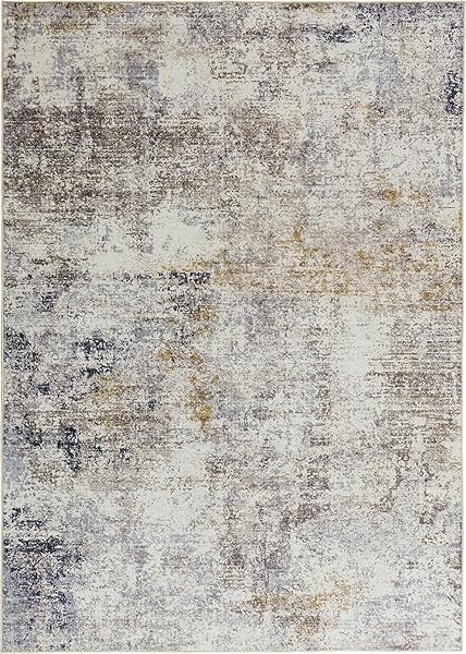 6X9 MODERN ABSTRACT AREA RUGS WASHABLE LIVING ROOM RUG NON-SLIP SOFT CARPET 0.25″ THIN INDOOR FLOOR NON-SHEDDING RUGS FOR BEDROOM, DINING ROOM, FARMHOUSE, NURSERY HOME, OFFICE, BEIGE