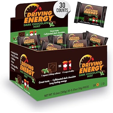 Amazon.com : Driving Energy - Caffeinated Energy Bite Size - Dark