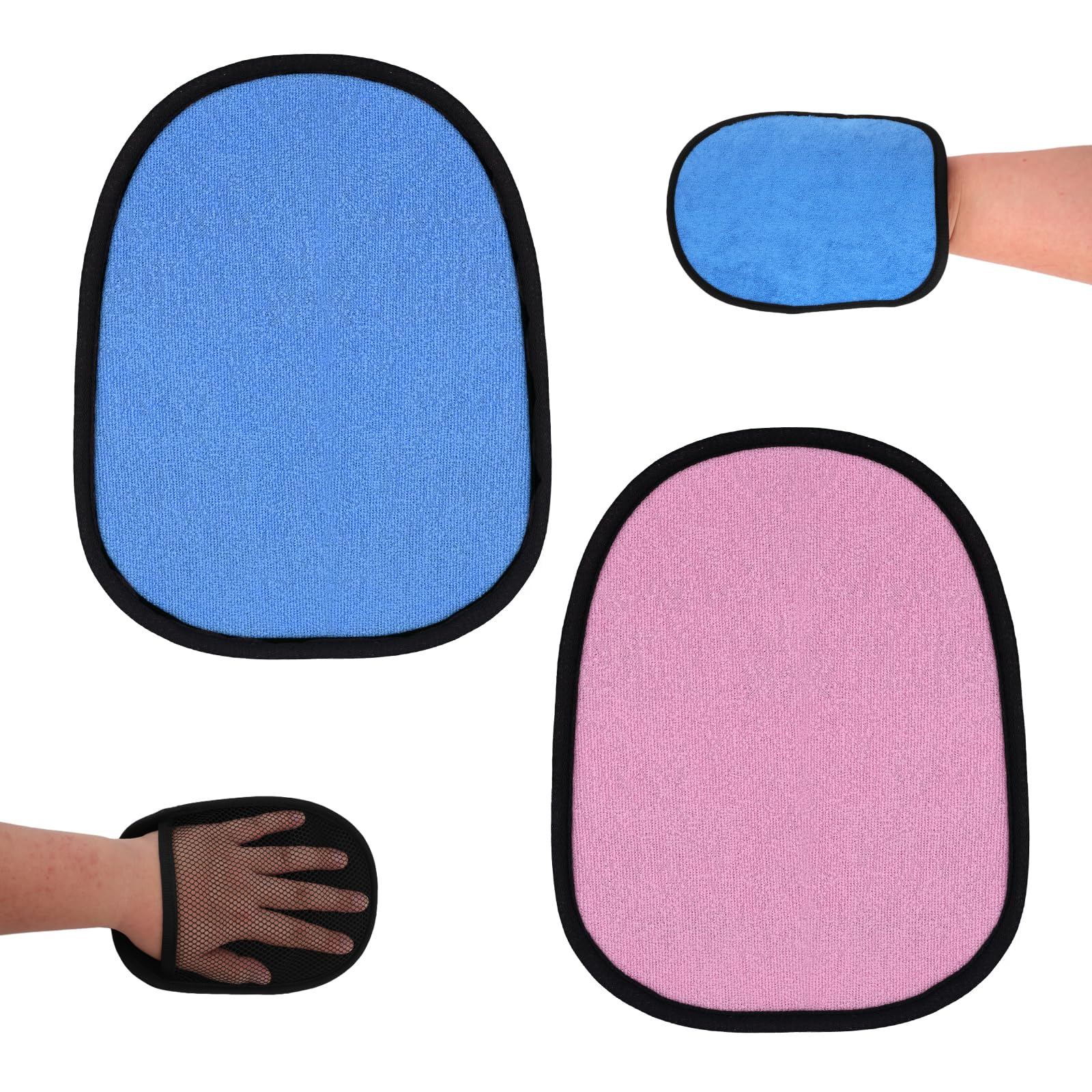 2pcs Sand Wipe Off Mitts, Beach Sand Cleaner Tool Breathable Sand Remover Mitt Wipe Sand Gloves Cleans Children's Skin for Beach Volleyball Water Activities Ocean Recreation