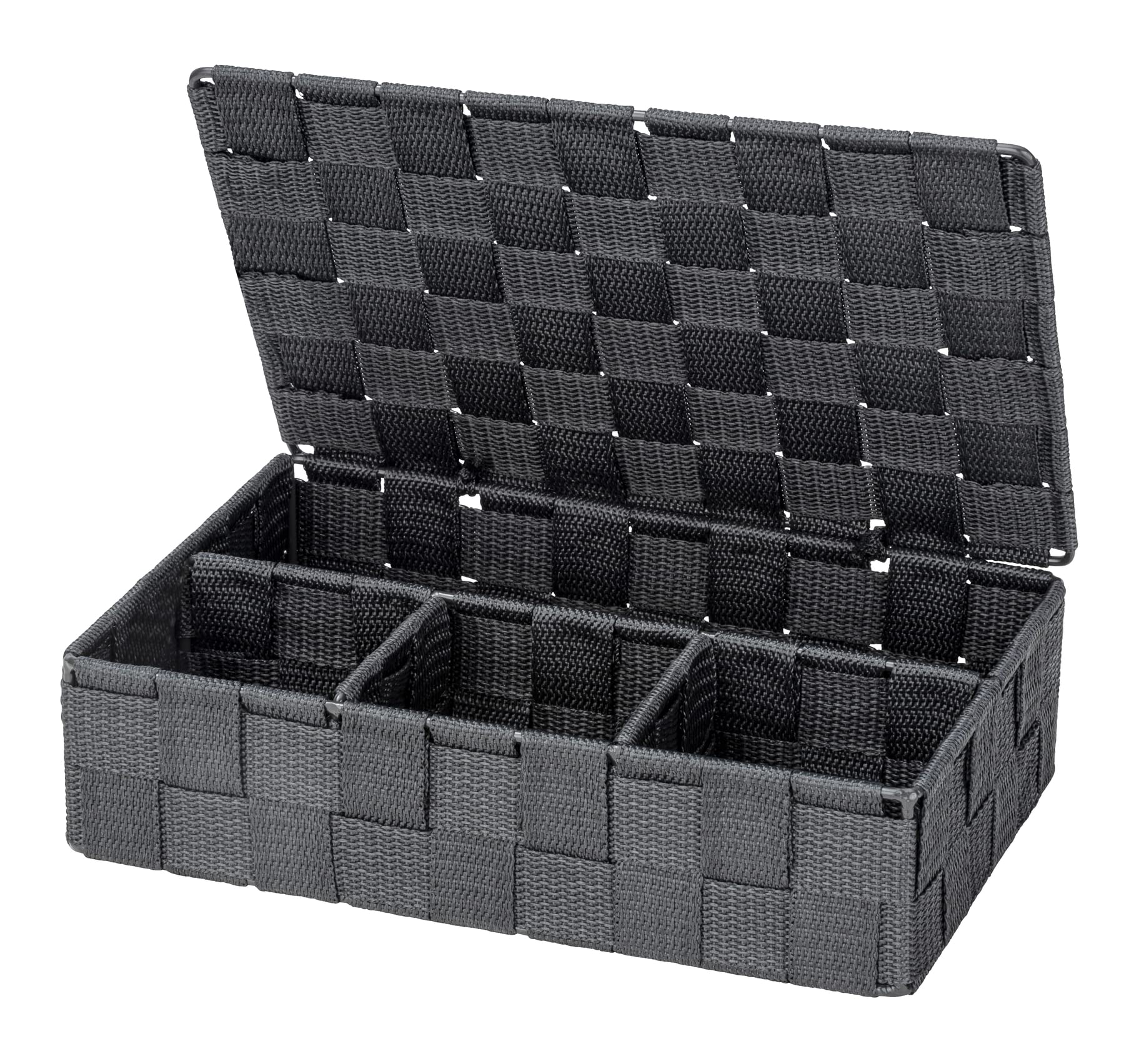 WENKO Adria Storage Basket, dark grey, 26 x 7 x 17 cm