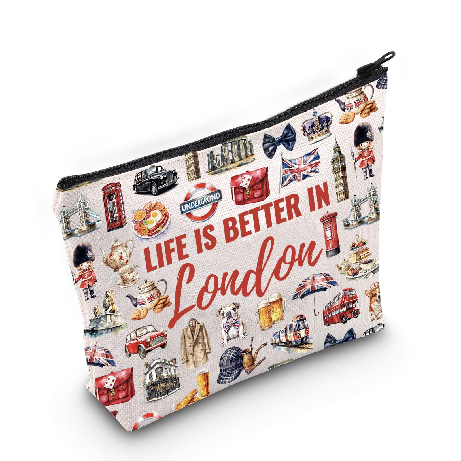 London Souvenir Makeup Bag London Themed Gift Life is Better in London Gift for London Lover (in London Bag EU)