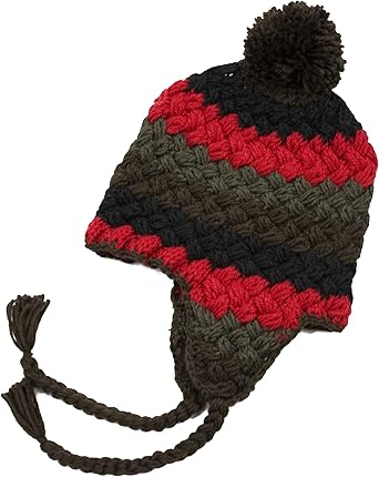 red crochet hat