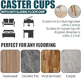 TaoTazon Rubber Castor Cups 2in 4Pcs Floor Protectors Non Slip Furniture Pads view 2