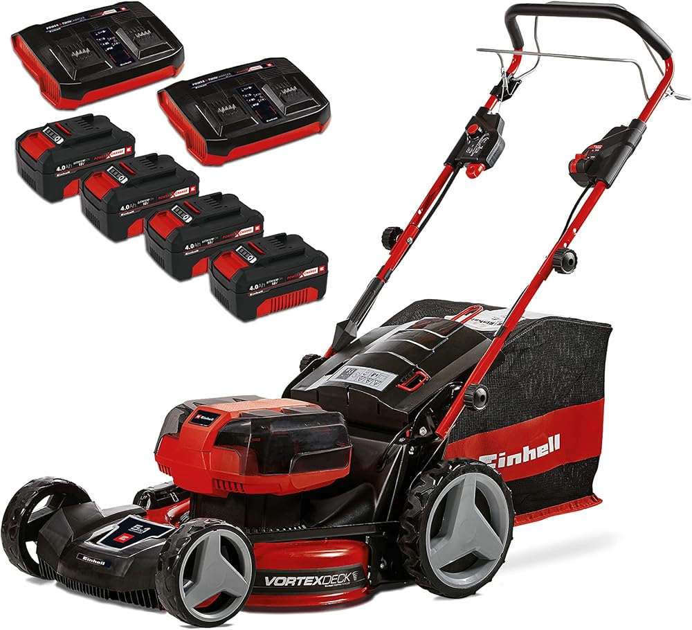 Einhell 36V Cordless Lawn Mower 47cm 75L Battery Pack Twin-Charger PXC