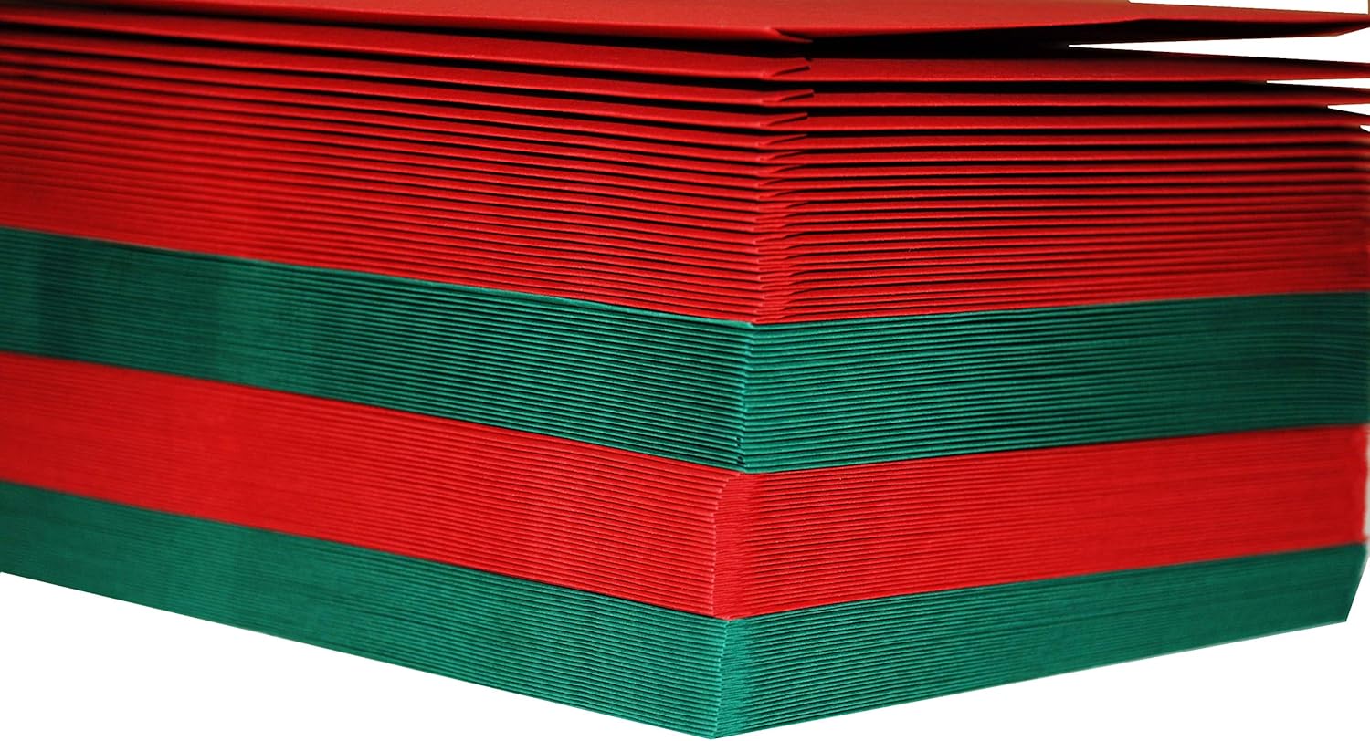 Craft UK 2359-100 C5 Xmas Envelopes (50 Red & 50 Green), Green,Red - Image 4