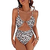 Blooming Jelly Womens One Piece Swimsuit Tummy Control Bathing Suit Sexy Slimming Flattering Cute Cheeky High Cut Swimwear