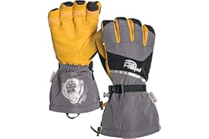 Fish Monkey Yeti Premium Dry Tec Winter Cold Ice Windproof and HIPORA Waterproof Thinsulate Touchscreen Compatible Fishing Mittens for Men and Women