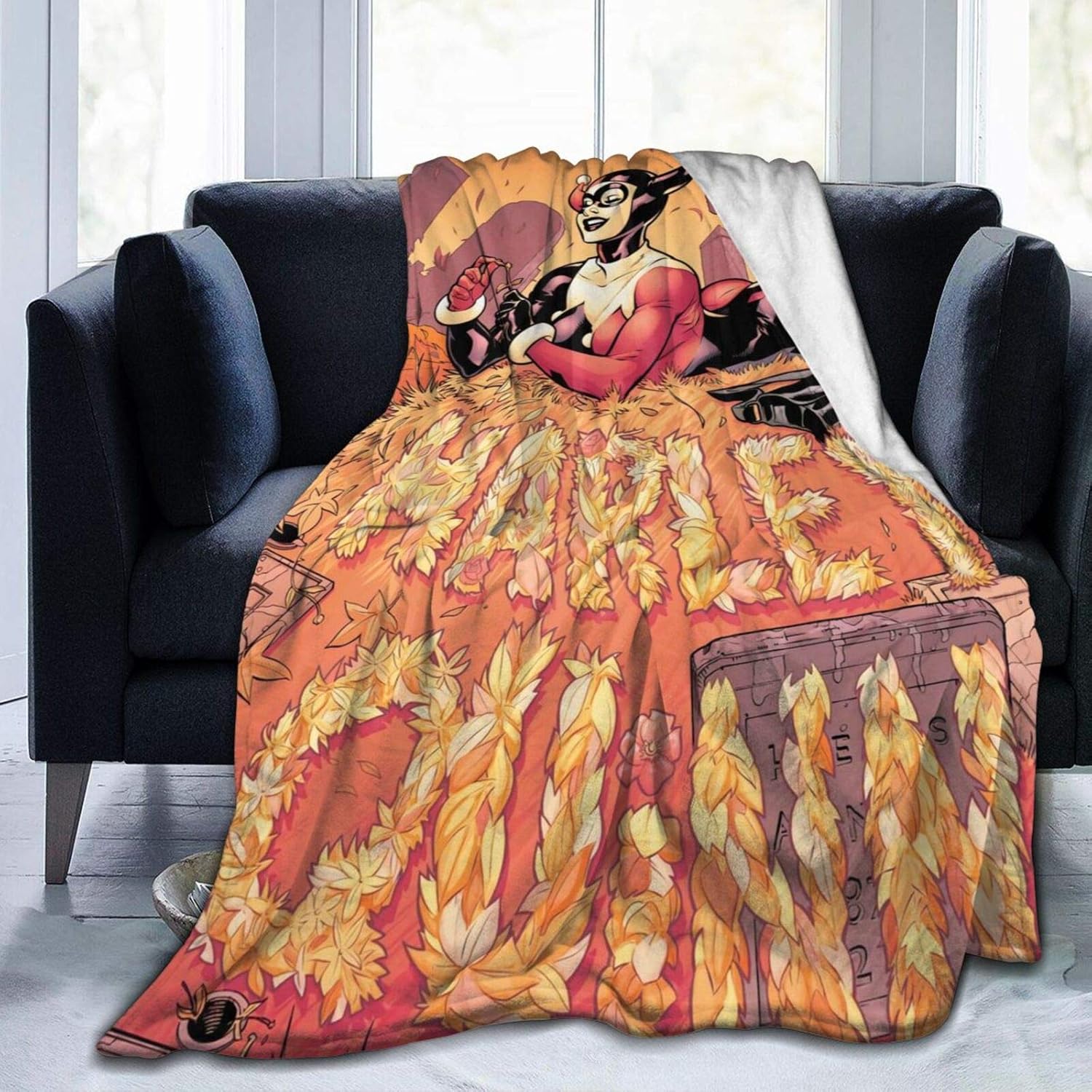 Dametul Rustic Fleece Bed Blankets, Romantic Anime Girls Hero