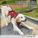 rabbitgoo Escape-Proof Dog Harness Medium XL Red with Handle Reflective view 3