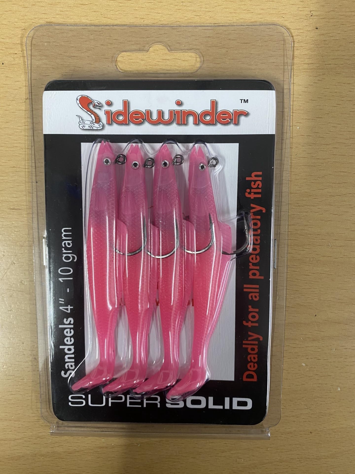 Sidewinder Sandeels 4 inch: Hot Pink Super Solid
