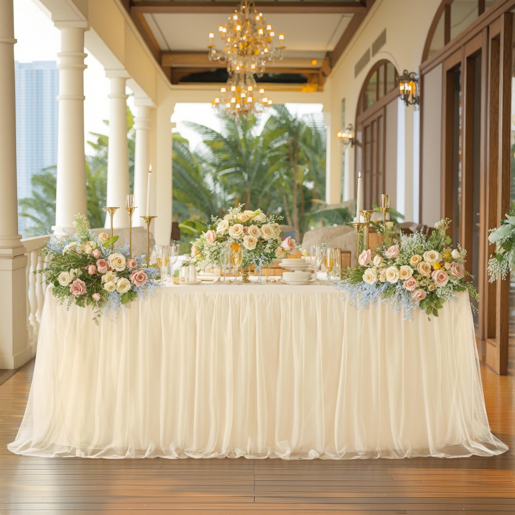 HB HBB MAGIC Champagne Tablecloth Rectangle Table