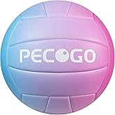PECOGO Size 5 Volleyball - Durable PU Leather, Indoor/Outdoor. Soft Control, Great Airtightness for Training/Games. Ideal for All Ages