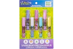 Townley Girl Encanto 7 PK Kids Lip Gloss Set | Vegan Girls Makeup for Ages 3