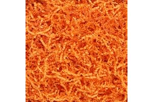 LOMIMOS 250g/8.8oz Halloween Orange Raffia Paper Confetti Shred,for Gift Wrapping Craft DIY Packaging Filling Party Decoration