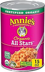 Annie's Organic All Stars, Pasta enlatada en salsa de tomate y queso, 15 oz.