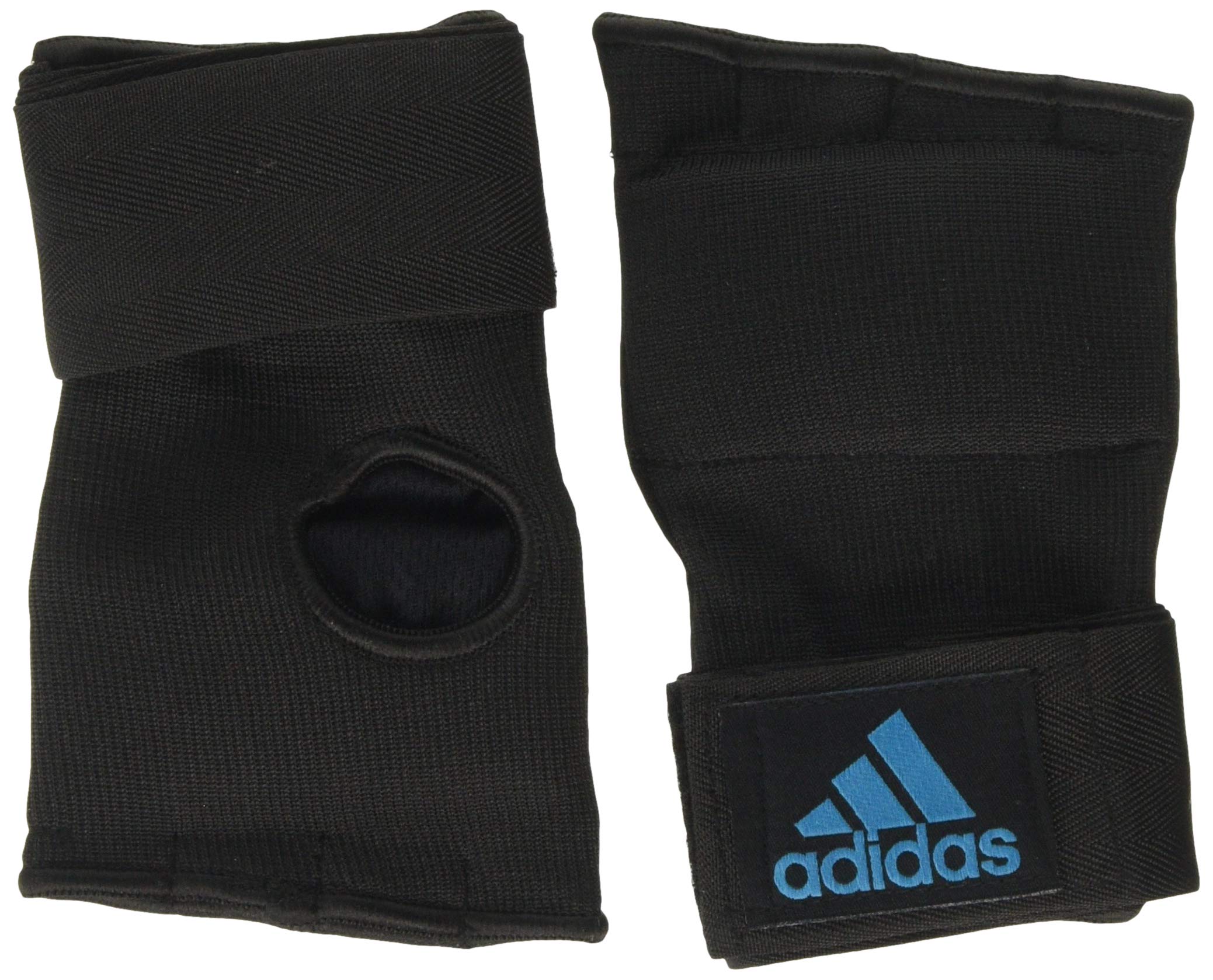 Adidas Unisex Super Inner 'Gel Knuckle' Gloves,Black/Blue,Medium
