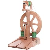 Ashford Kiwi 3 Spinning Wheel - Folding, Compact - Silver Beach Hardwood - Light Brown