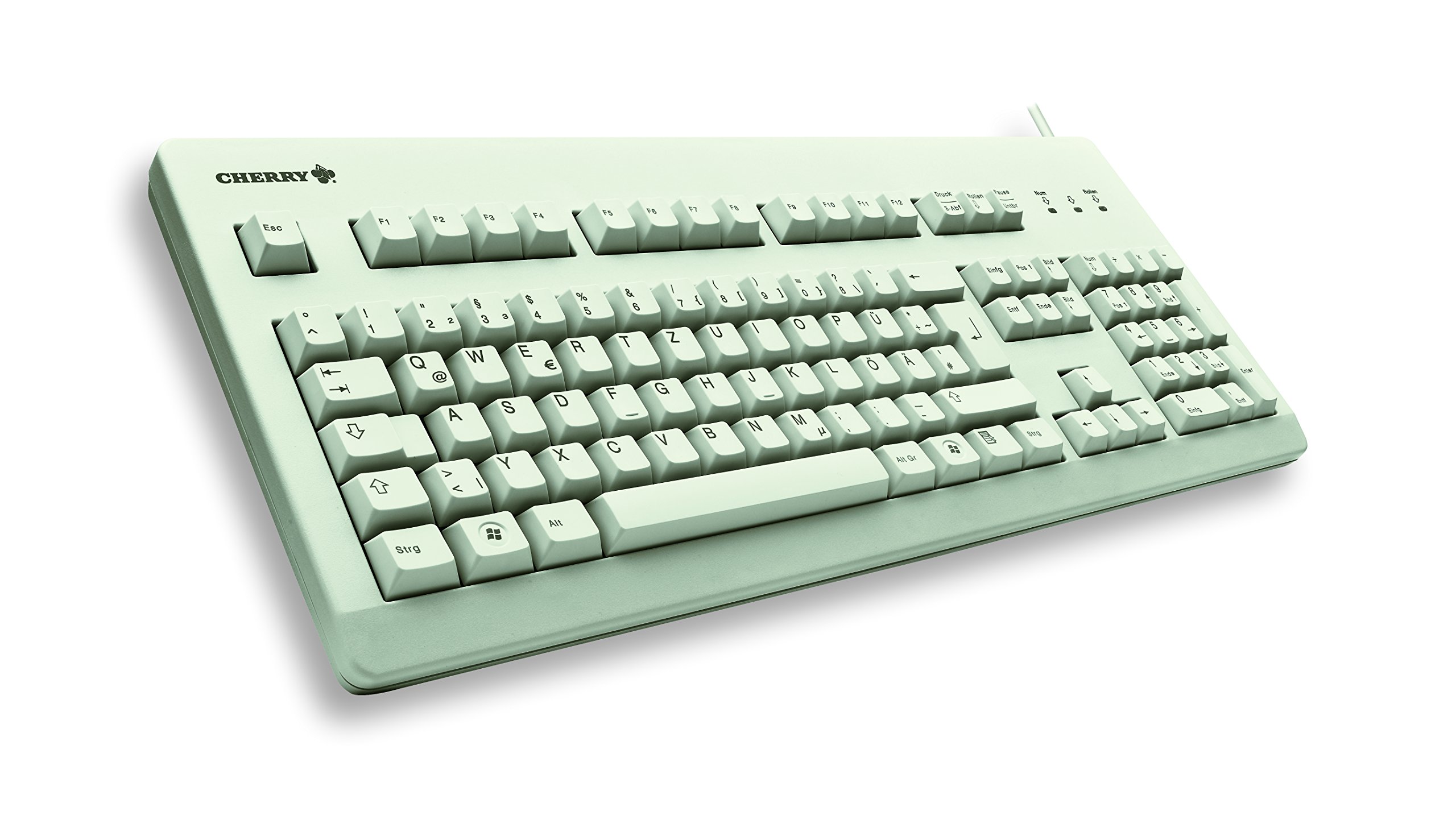 CHERRY G80-3000, British Layout, QWERTY Keyboard, Wired Keyboard, Mechanical Keyboard, MX BLUE SWITCHES, Light Gray