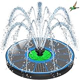 SZMP Solar Fountain Green Flower 3.5W 7 Nozzles Bird Bath Garden Pump
