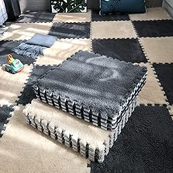 easycustomerlee 12pcs Interlocking Carpet Shaggy
