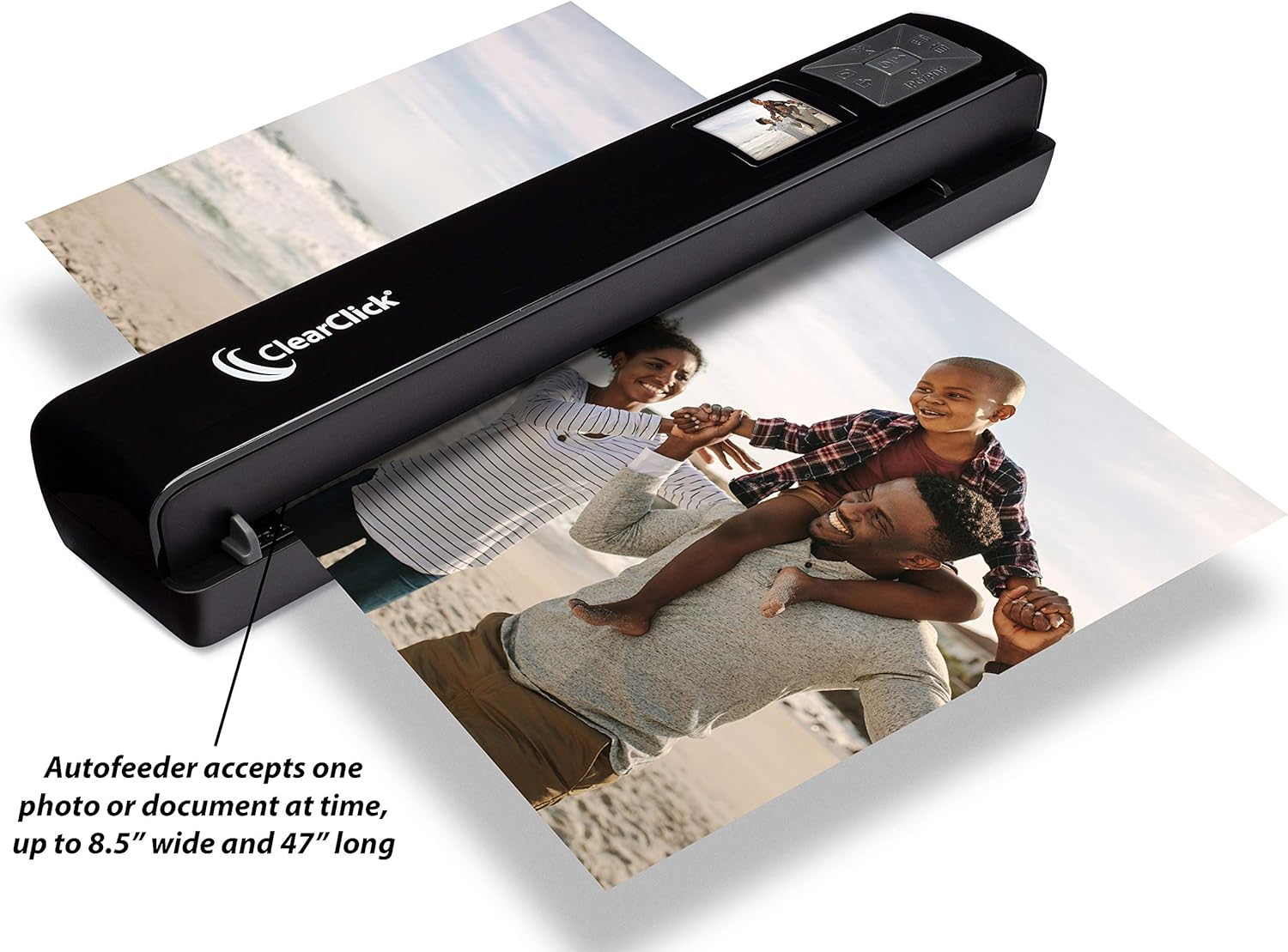 ClearClick Portable Photo & Document Scanner - No Computer Required - Runs on AA Batteries or USB Power - 1.4" Instant Preview Screen: Electronics