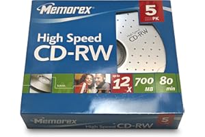 CDRW 80 5PK Slim PDQ 4X 12X