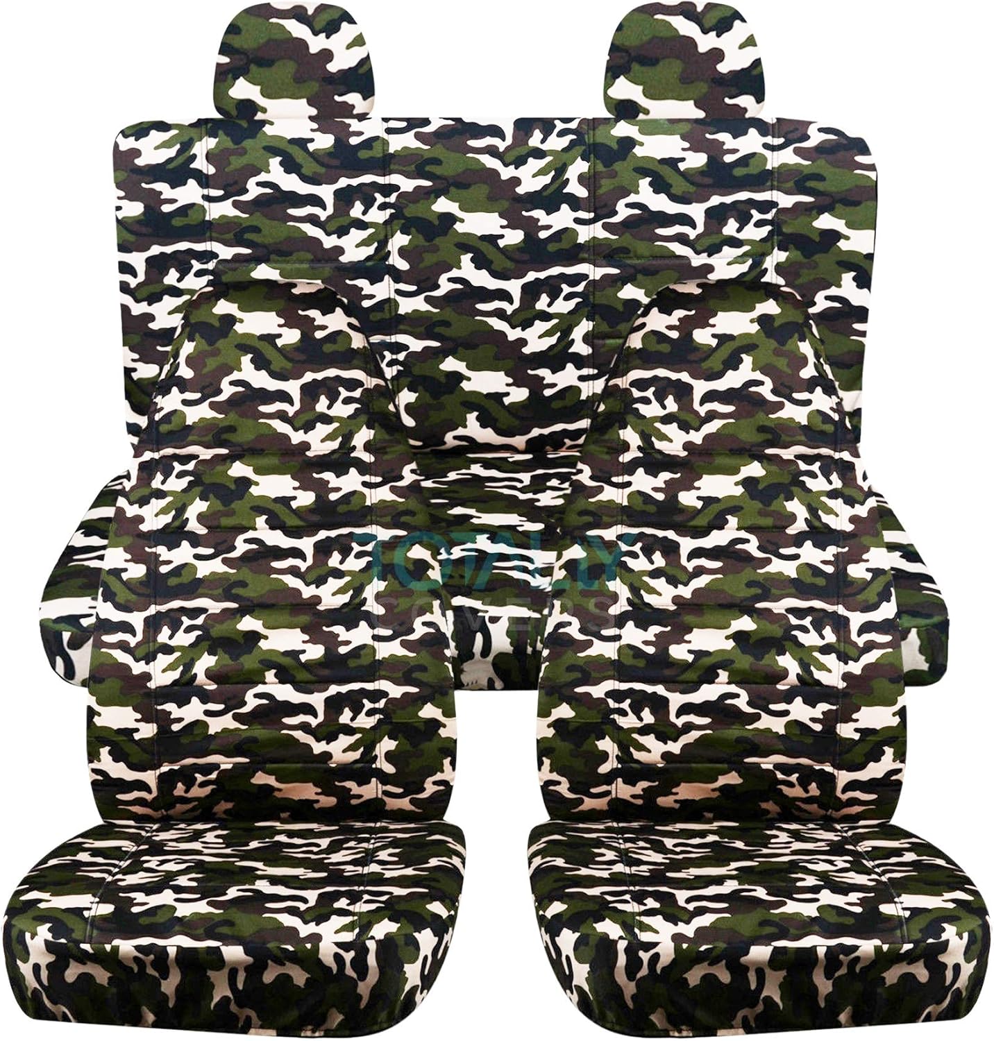 Totally Covers Camouflage Car Seat Covers w 2 Rear Headrest
