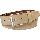 Men's Suede Leather Belt Genuine Leather Casual Dress Belt or Ratchet Belt Multi Color & Width Style