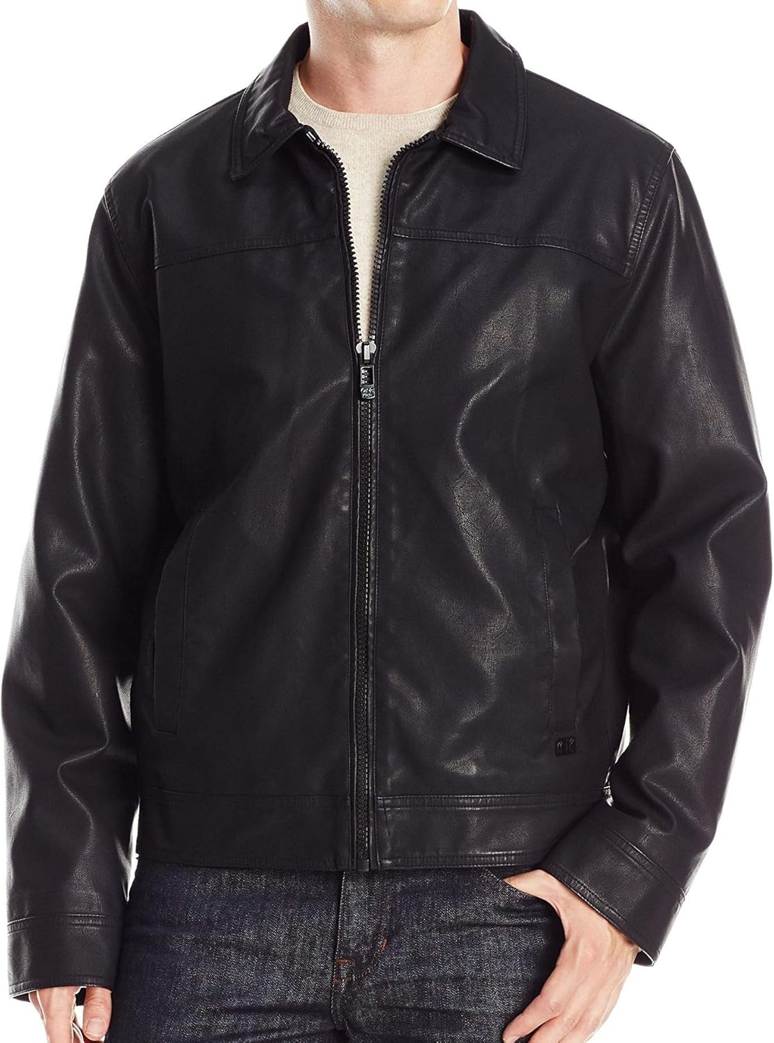 calvin klein leather shirt