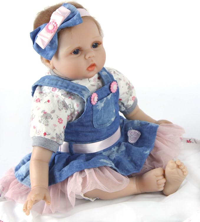 Ziyiui Poupee Bebe Reborn Garcon 22 Pouces 55cm Silicone Souple Vinyle Mignon Bebe Reborn Realiste Fait Main Jouets Magnetiques Pas Cher Cadeaux De Noel Reborn Baby Dolls Poupees Et Poupons Poupees Poupons