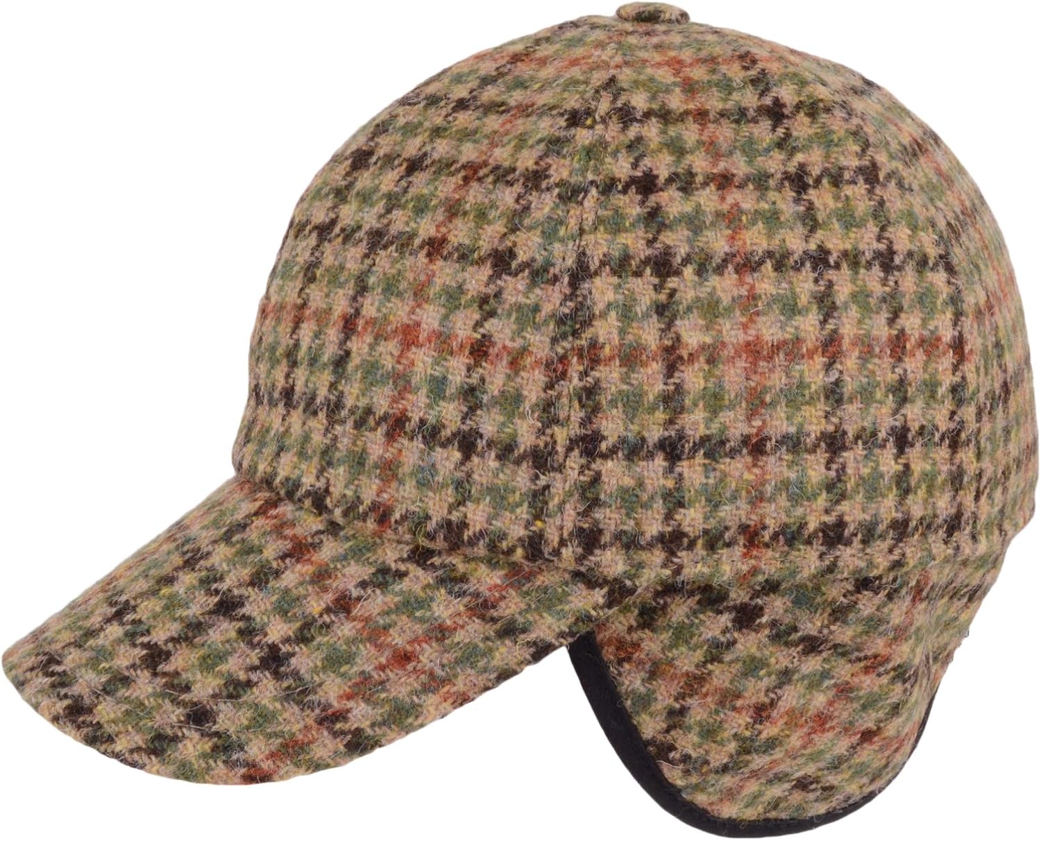 SNUGRUGS Mens 100 Wool/Tweed Shooting Baseball Cap with Fold Down Ear Flaps Amazon.ca