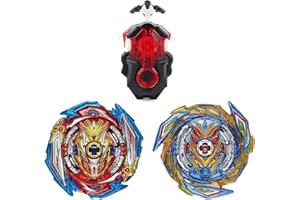 Hozuumo Gyro Battling Top Burst Gyro Toy Set, with Gyro Launchers and Handle Combat Battling Game, Gift for Kids Children, B-173-01+B-163