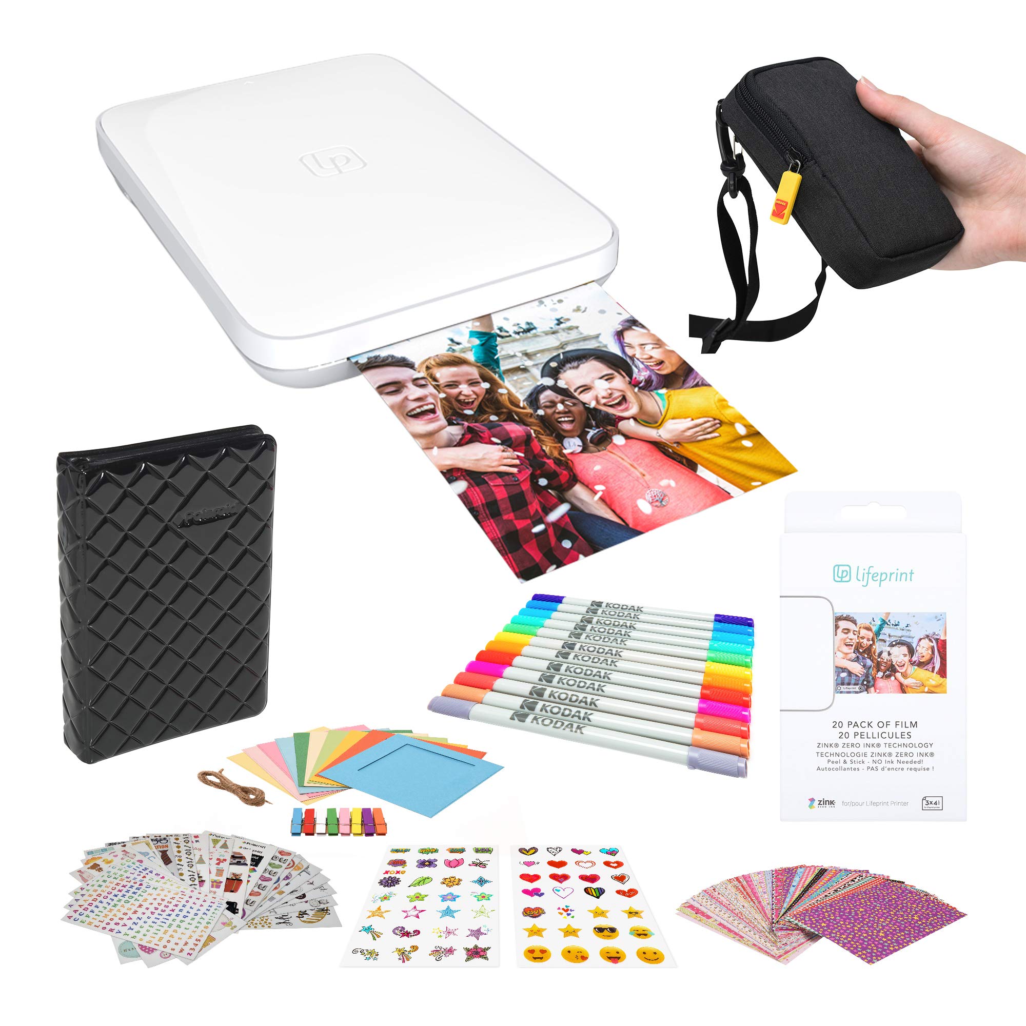 Lifeprint3x4.5 Portable Photo and Video Printer (White) Photo Frames Kit