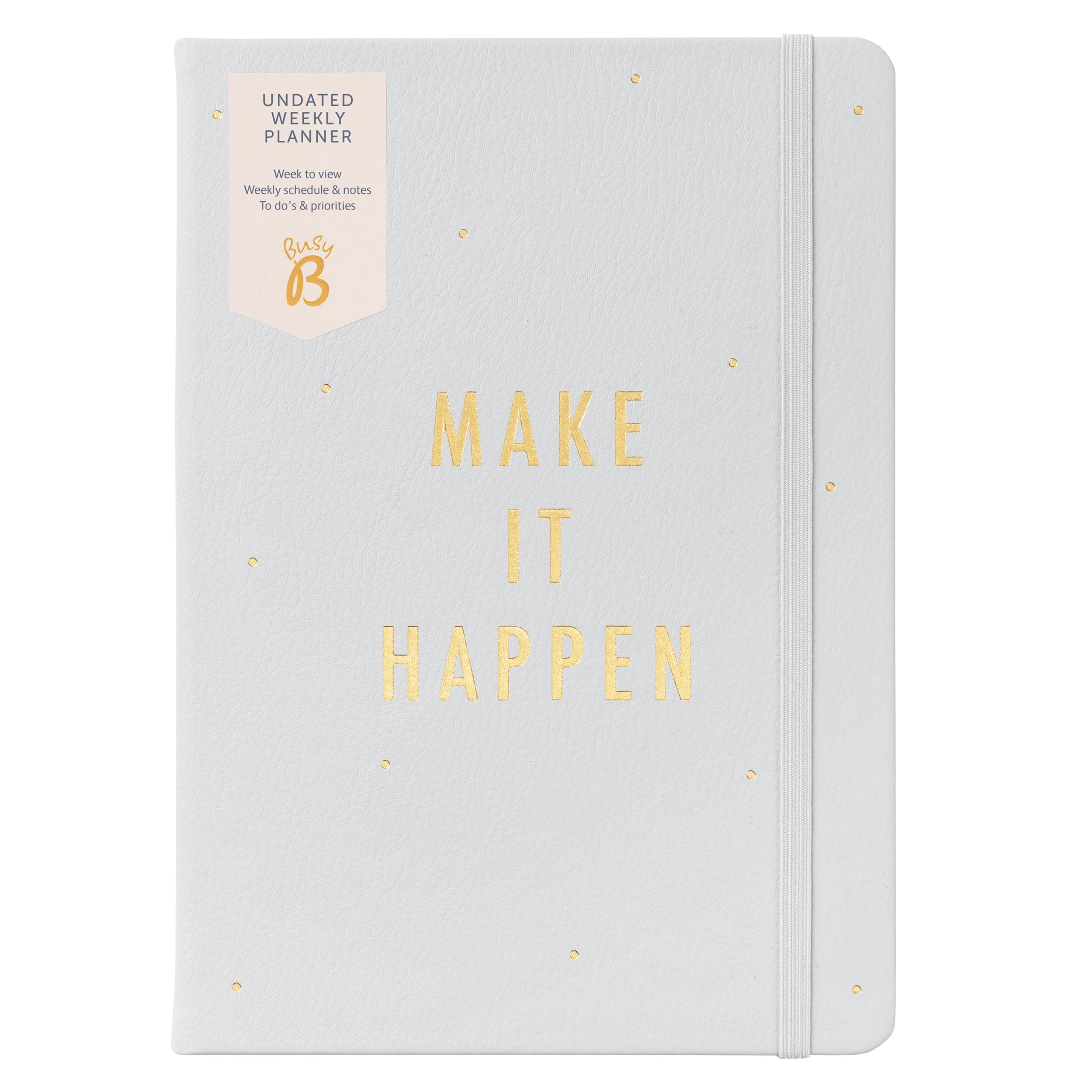 Busy B Undated Weekly Planner with Space for Notes, To Dos and Priorities - Cloud
