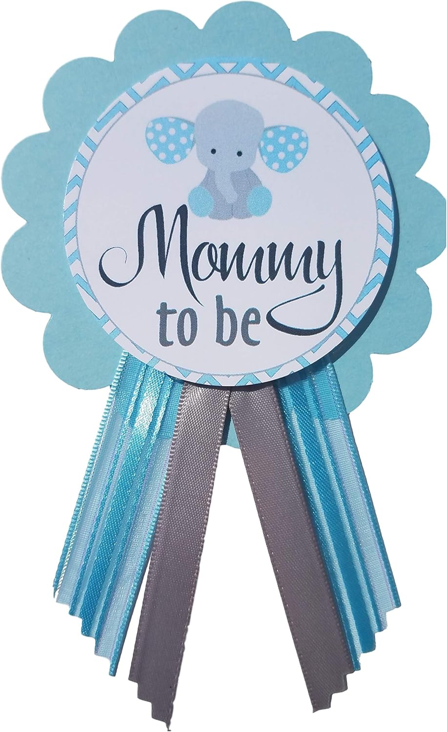 Amazon Com Mom To Be Pin Elephant Baby Shower Button It S A Boy
