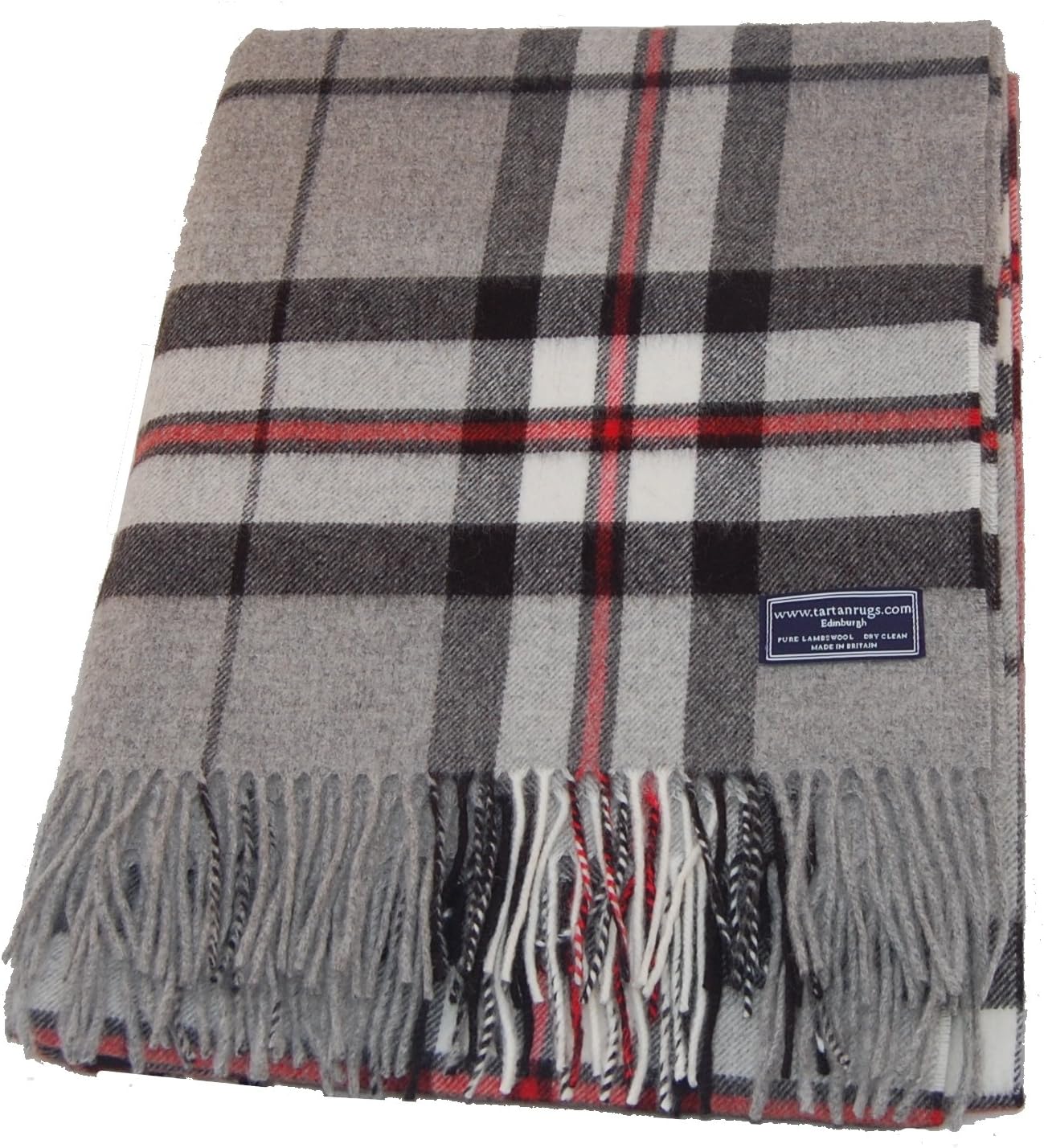 Bronte Grey Thompson Tartan Lambswool Rug
