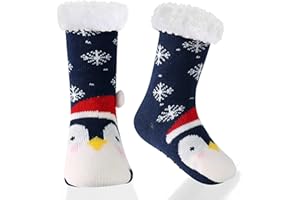 HERYEBING HEARYEBING Kids Slipper Socks Boys Girls Fuzzy Thick Warm Winter Socks Soft Cozy Fleece Lined Socks Indoor Socks