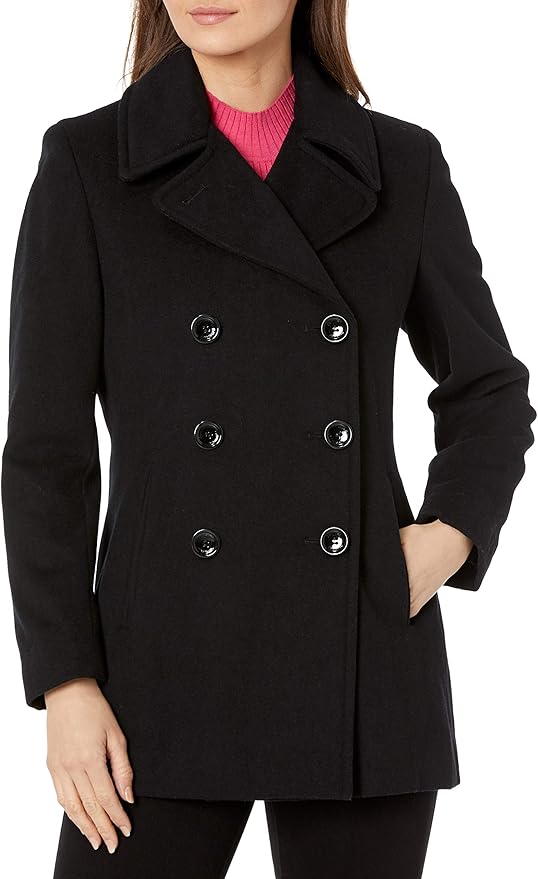 Calvin Klein Women's DoubleBreasted Classic Peacoat Amazon.co.uk