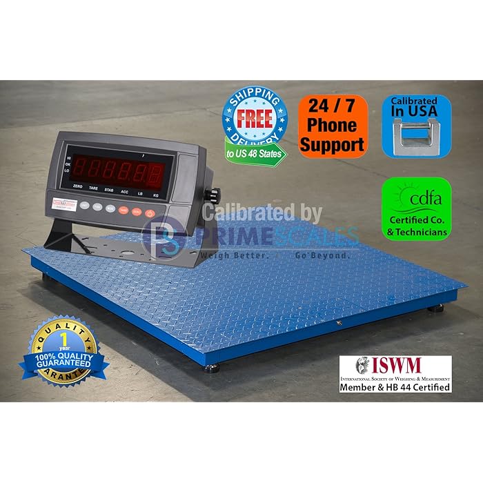Buy Digiweigh Floor Scale/Heavy Duty Platform 48X48,5000LBX1 LB,Digital
