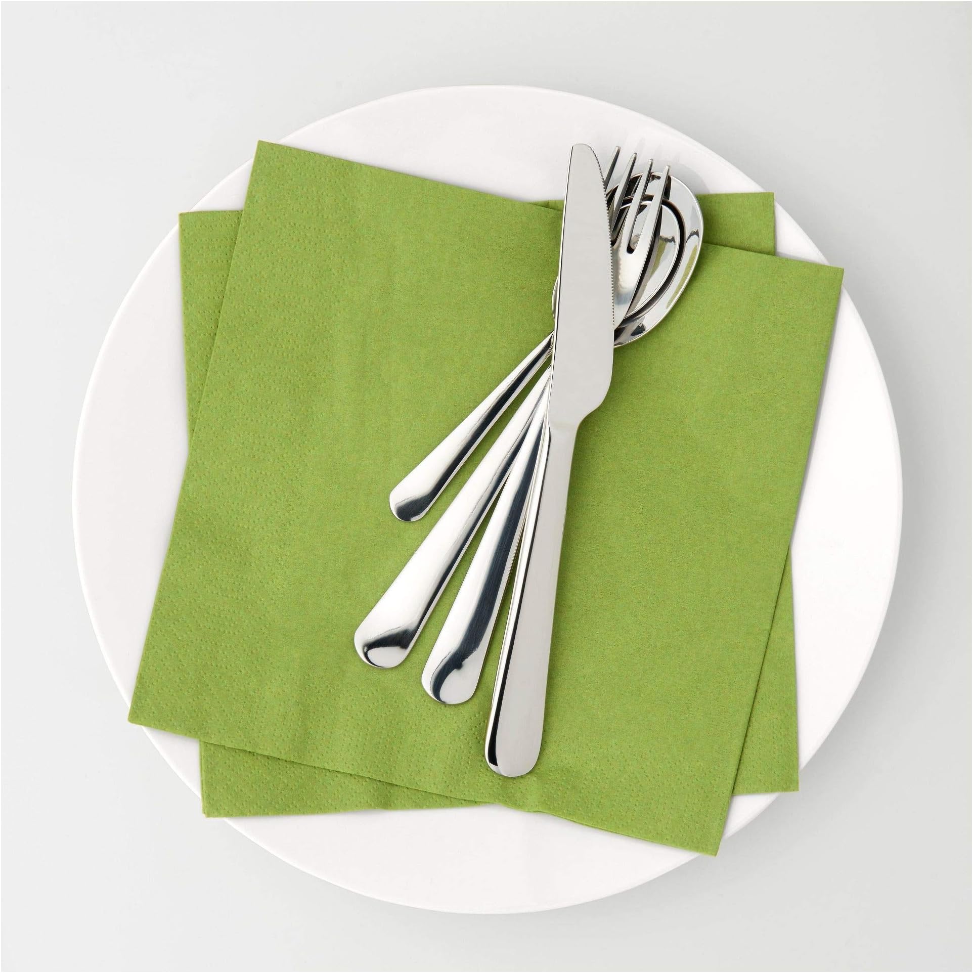 AEX Plain Colured Dinner Party Napkins Serviettes Tableware Party Supplies (Dark Green)