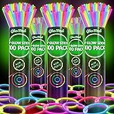 500 Ultra Bright Glow Sticks Bulk - Halloween Glow in the Dark Party Supplies Pack - 8" Glowsticks Party Favors with Bracelets and Necklaces