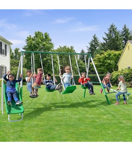 Amazon.com: Sportspower MSC-4070 My First Metal Swing Set with