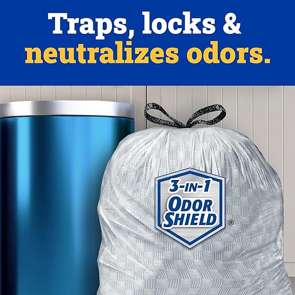 CLOROXPRO GLAD FORCEFLEX 13 GALLON TALL KITCHEN DRAWSTRING TRASH BAGS, 100 CT (PACKAGE MAY VARY)