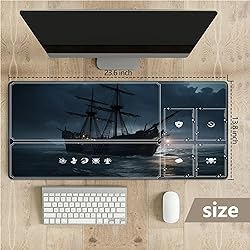 Tabletop Card Playmat with Magic Zones, 24 x 14