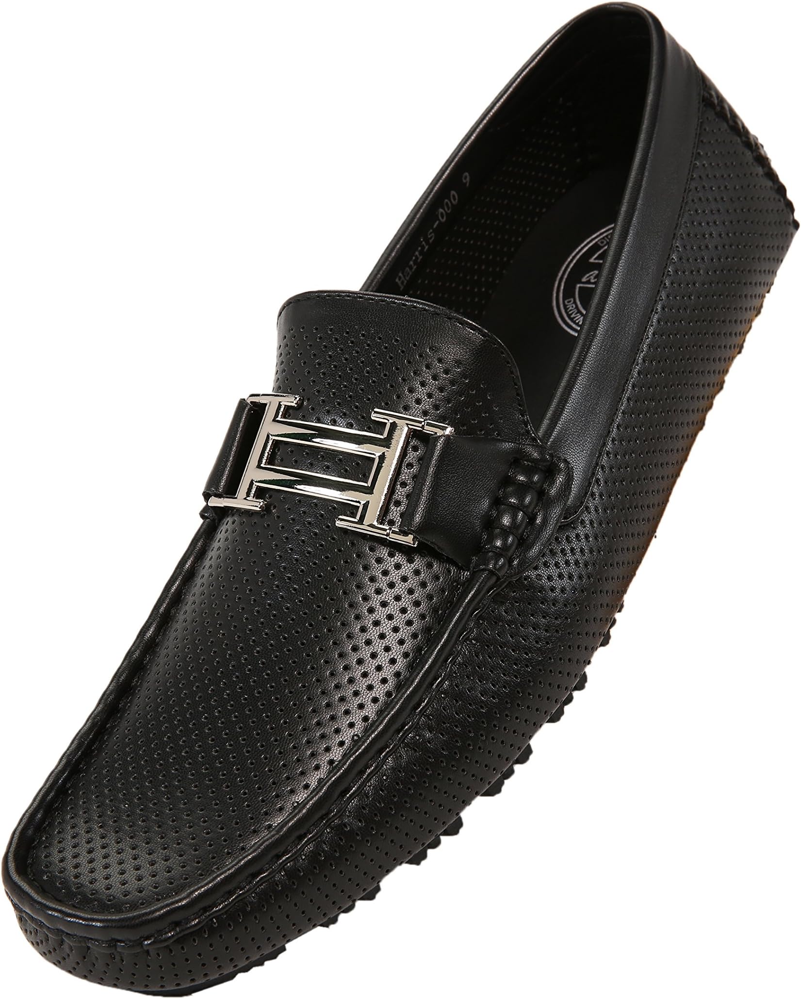 Amali Harry - Men's Driving Moccasins โ Mens Slip On Loafer Moccasins, Slip-on Dress Shoes - Original Men's Driving Moccasins with Silver Bit